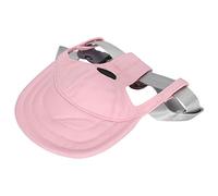 Pssopp Casquette de Baseball pour Chien, Chapeau de Soleil Réglable pour Animaux de Compagnie avec Trous d'oreille, Accessoire Confortable en Denim de Coton pour Petits Chiens (M)