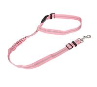 Pssopp Ceinture de sécurité pour Appui-tête Réglable pour Animaux de Compagnie, Sangle de sécurité en Nylon pour Voiture, Empêche la Mastication et les Accidents, Réfléchissante, pour Chiens de (PINK)