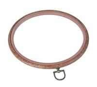 Pssopp Cerceau de Broderie avec Motif de Grain de Bois pour Art de | Construction en Bois Durable, Idéal pour les Kits de Broderie et de Couture, Cercle de 7,9 Pouces pour L'artisanat