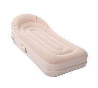 Pssopp Chaise Longue Gonflable, canapé Gonflable Portable floqué en PVC avec Pompe Intégrée, Taille Large 200 X 90 X 60 Cm, Batterie 3000 MAh, Câble de Charge de Type C, pour la Maison, le Camping, la