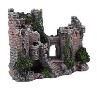 Pssopp Château Aquarium Décoration Simulation Résine Masquer Maison Fish Tank Aquarium Ornements Décor avec des Détails Réalistes Simulation