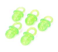 Pssopp Chiens Mâcher Jouet Interactif Hygiène Buccale Dents Propres Saine Mastication Forme Mamelon 5 Pièces Nettoyage Dents Mignon Sucette Molaire pour Chiens Chat Vert