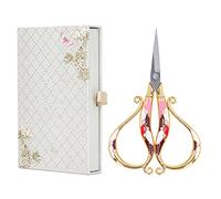 Pssopp Ciseaux de Broderie Vintage, Ciseaux en Acier Inoxydable Ciseaux de Fleur de Prunier de Style Européen Vintage pour Couture Scrapbooking Artisanat Broderie