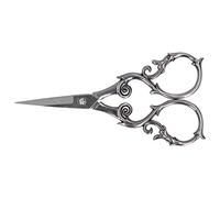 Pssopp Ciseaux de Couture Style Européen Vintage - Fleur de Prunier en Acier Inoxydable pour Broderie et Travail Artisanal sur Mesure (Argent)