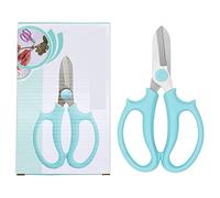 Pssopp Ciseaux de Fleuriste, Petits Ciseaux de Jardinage Légers en Acier Inoxydable avec Lames Incisives pour l'élagage et l'horticulture (BLUE)