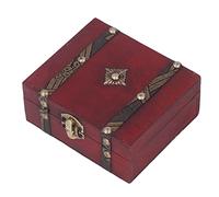 Pssopp Coffre au Trésor en Bois, Boîte à Bijoux en Bois de Cèdre avec Design Rétro pour Bijoux, Souvenirs, Cadeaux au Bureau à Domicile