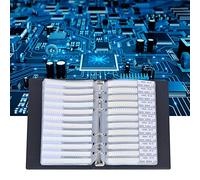 Pssopp Composant électronique 0201 0201 Livre d'échantillons, Kit d'assortiment de 170 Résistances de Valeur Composants électroniques Organisation de Stockage en Plastique Noir pour les