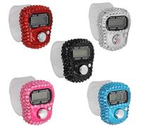 Pssopp Compteurs de, Compteur de Doigts électronique, 5 pièces réinitialisable à 5 Chiffres LCD Affichage numérique électronique Compteur de comptage de Main Compteur de pour Les activités