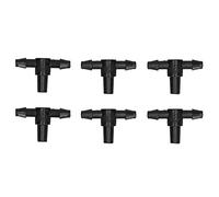 Pssopp Connecteur de Tuyau en T 100, Raccords d'irrigation Goutte à Goutte en Plastique pour Lit de Jardin et Arrosage de Pelouse, 4/7 Pièces