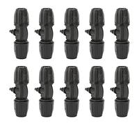 Pssopp Connecteur en T Réducteur, ABS Durable, 10 Pièces, Raccord d'irrigation 8/11 à 4/7 pour Utilisation dans le Jardin et la Ferme