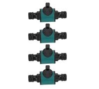 Pssopp Connecteur Rapide de Tuyau, Matière Plastique, Adaptateur de Tuyau d'arrosage à Double Tête Anti-fuite, 4 Pièces pour Systèmes d'irrigation et Jardins