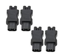 Pssopp Convertisseur IEC320 C8 à C5, Adaptateur de Cordon d'alimentation en Cuivre, 4 Pièces Portables 10A 250V pour Moniteur LCD, UPS et Plus