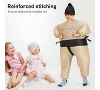 Pssopp Costume Gonflable de Lutteur Sumo, Costume Amusant Léger et Imperméable pour les Fêtes de Festivals et les événements de Cosplay (Enfants (pour 120-140cm))