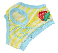 Pssopp Couche Lavable Wonders pour Cochon Femelle, Couches Réutilisables en Coton avec Motif Fraise, Pantalon Anti-Fuite Réglable pour Petits Chiens (S #19)