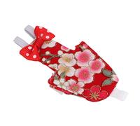 Pssopp Couche pour Oiseaux, Combinaison de Vol Réutilisable avec Doublure Imperméable, Couche en Coton Réglable pour Oiseaux de Compagnie comme l'ara et Le Calopsitte (L Fleurs de Cerisier Rouges)