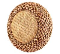 Pssopp Coussin Rond Domestique, éponge de Haute qualité, tissé à la Main, Coussin de Sol Confortable pour la Cérémonie du thé Zen Yoga 15,7x15,7 Pouces