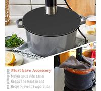 Pssopp Couvercle Sous Vide, Batterie de Cuisine en Silicone avec Joint d'aspiration, Couvercle de Casserole de 11 Po pour la Cuisson et l'utilisation au -ondes