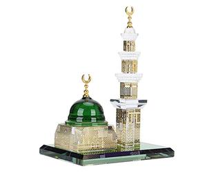Pssopp Cristal à Collectionner Figurines Musulman Kaaba Modèle Kaaba Réplique Modèle Pièce Maîtresse Bâtiment Islamique Artisanat Souvenirs Cadeaux Maison Table Voiture Décor