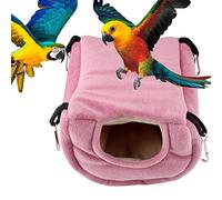 Pssopp Crystal Velvet Bird Terrot en Peluche Hamac Hanging Swing Bed Cave for Hamster Macaw Budgies Eclectus Parkeet Cockatiels Cockatoo Lovebird, 2 Tailles à Choisir, (Grande Taille)