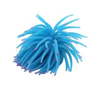 Pssopp Décoration de Corail D'aquarium en Silicone, Cachette de Récif de Corail Scintillant pour Poissons avec Effet Lumineux, sans Danger pour Les Réservoirs d'eau Douce et d'eau Salée (Blue)