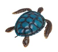 Pssopp Décorations Murales de Tortues de Mer en Métal, Art Artisanal sur Le Thème de l'océan pour Salle de Bain, Jardin et Bureau, Facile à Installer (Bleu Grand)