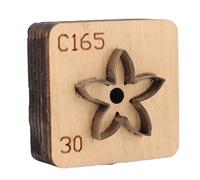 Pssopp Die de Coupe de Forme de Fleur, Outil D'artisanat en Cuir avec Base en Bois Massif pour le Travail à la Main en Cuir Bricolage (30 mm)