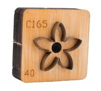 Pssopp Die en Cuir en Forme de Fleur, Clés en Cuir en Forme de Fleur Moule de Coupe pour L'artisanat Bricolage (40 mm)