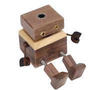 Pssopp Diffuseur de Parfum de Robot en Bois, Bouteille de Parfum Vide, Désodorisant de Voiture en Bois de Noyer, Bouteille D'huile Essentielle en pour Ventilation de Voiture,