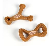 Pssopp Distributeur de Jouets pour Chiens, Jouets Interactifs Texturés pour Le Soin des Dents, pour Le Nettoyage des Dents de Grande et Moyenne Taille, Mâcheurs Agressifs, 2 Pièces, à Mâcher pour