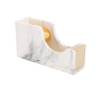 Pssopp Distributeur de Ruban Adhésif de Bureau, Support de Rouleau de Ruban Adhésif Rechargeable et Réutilisable pour Bureau, Maison, école (Marbre Or)