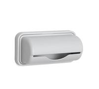 Pssopp Distributeur de Sacs Poubelles, Support de Rouleau, Organisateur de Sacs Poubelles en Plastique Auto-Adhésif Mural, Boîte de Rangement avec Grande Ouverture, Adhésif sans Trace (GRAY)