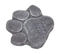 Pssopp Dog Pawprint Memorial Stone Form -Graving Pet Monument for Garden (Gris Roche)