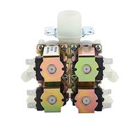 Pssopp Électrovanne électrique DC 12V G3/4, Vanne de Vidange d'eau N/C, Plastique et Laiton Durables, 1 Entrée 4 Sorties pour Système d'irrigation