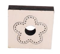 Pssopp Emporte-pièce Fleur en Cuir, Lame en Acier au Carbone et Bois Massif, pour la Création de Bijoux et Porte-clés