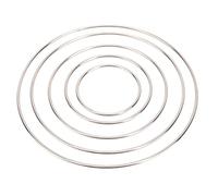 Pssopp Ensemble D'Anneaux de Cerceaux en Métal, 20 Pièces de 2 à 6 Pouces, Cerceaux de Couronne en Fer Robustes, en macramé, Anneaux Artisanaux avec Finition Lisse de 3 Mm