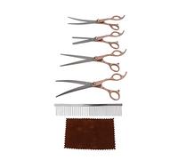 Pssopp Ensemble de Ciseaux de Toilettage pour Lapin, Ciseaux de Coupe de Poils en Acier Inoxydable avec Poignées Ergonomiques pour Le Toilettage des Animaux et Les Coupes de Cheveux pour Chiens et