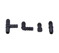 Pssopp Ensemble de Connecteurs d'irrigation Goutte à Goutte 32 Pièces, Matériau ABS, Raccords Barbelés Faciles à Installer pour Tuyau 1/2, Parfait pour les Jardins et les Serres