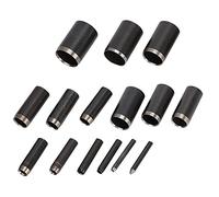 Pssopp Ensemble de Coupe-sangle en Cuir, Outils de Poinçonnage Artisanaux en Acier Inoxydable pour Portefeuilles et Sacs, Formes Demi-cercle et Type V pour des Projets Polyvalents en Cuir (Jeu de 15