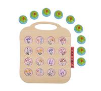 Pssopp Ensemble de Jeux de Puzzle Jumelage en Bois Assorti à la Mémoire, éducatif Classique pour Les Enfants, Outil Développement Précoce, avec Un Contenu Riche, Un Matériau en Bois Durable (#02)