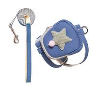 Pssopp Ensemble de Laisse de Harnais pour Animaux de Compagnie, Harnais de Gilet en Nylon Confortable pour Petits Animaux de Compagnie avec Sangles Réglables et Conception à Bouton-Pression pour la