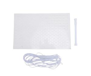 Pssopp Ensemble de Panneaux D'écumage des Feuilles de Piscine, Anti Corrode PP Mesh Swimming Piscine Skimmer Guard Kit avec 10 M de Corde Anti-Télescopique Tiel Télescopique pour la