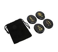 Pssopp Ensemble de Pierres de Cristal Palm Reiki, Pierres de Chakra Améthyste pour la Méditation et la Guérison énergétique pour les Collectionneurs et les Amateurs de Yoga (BLACK)