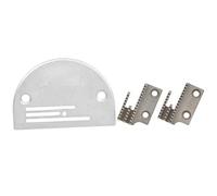 Pssopp Ensemble de Plaques à Aiguilles et de Chiens D'alimentation, Accessoire de Machine à Coudre en Métal avec Surface Lisse pour Toutes les Machines à Coudre Industrielles et à Point