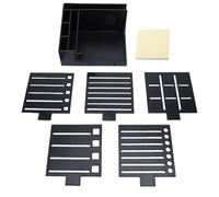 Pssopp Ensemble de Pochoirs à Notes Autocollantes, 5 Pochoirs, 100 Feuilles, Organisez les Notes de Manière Créative pour la Salle de Classe, le Bureau à Domicile (BLACK)