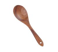 Pssopp Ensemble de Vaisselle en Bois de Teck, Cuillères de Cuisine, Cuillère à Salade et Fourchette en Bois de qualité avec Poignée Ergonomique pour la Cuisine, Salle à Manger, Ensemble de Vaisselle