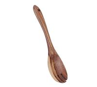 Pssopp Ensemble de Vaisselle en Bois de Teck, Cuillères de Cuisine, Cuillère à Salade et Fourchette en Bois de qualité avec Poignée Ergonomique pour la Cuisine, Salle à Manger, Ensemble de Vaisselle