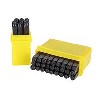 Pssopp Ensemble D'outils de Perforation pour Estampage de Lettres, 36 Pièces, 3 Mm 5 Mm (Acier à haute teneur en carbone 2)