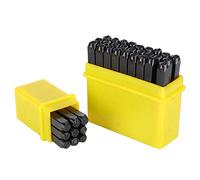 Pssopp Ensemble D'outils de Perforation pour Estampage de Lettres, 36 Pièces, 3 Mm 5 Mm (Acier à haute teneur en carbone)