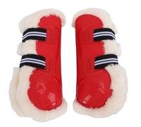 Pssopp Enveloppement de Jambe de Cheval, Coque en PU Haute Résistance, Douce pour la Peau et Doublure en Laine Douce et Chaude, Conception Ergonomique Profilée, Support de Jambe de