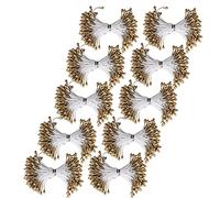 Pssopp Étamines de Perles 1440 Pièces 900 Pièces de Gypse à Double extrémité, étamines de Fleurs Artificielles pour la Fabrication de Bouquets, Fournitures D'arrangement Floral, (plâtre 2)